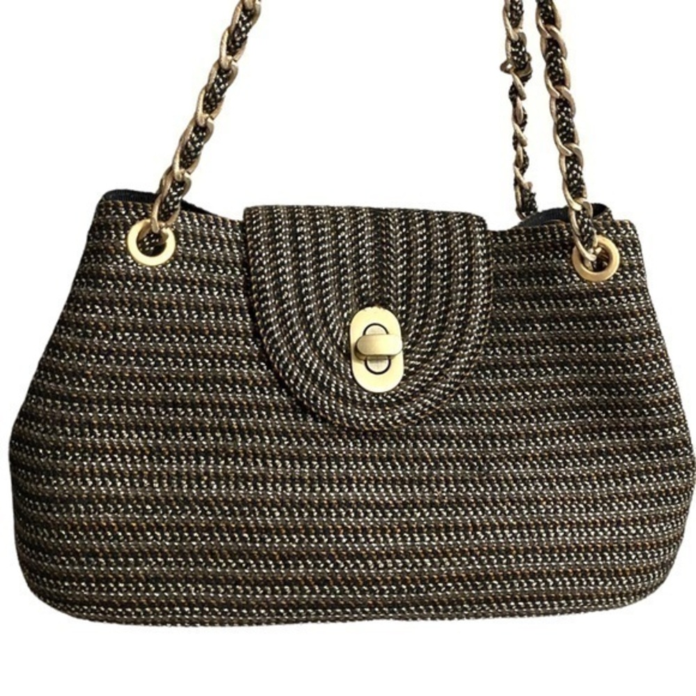 Eric javits brown wicker bag